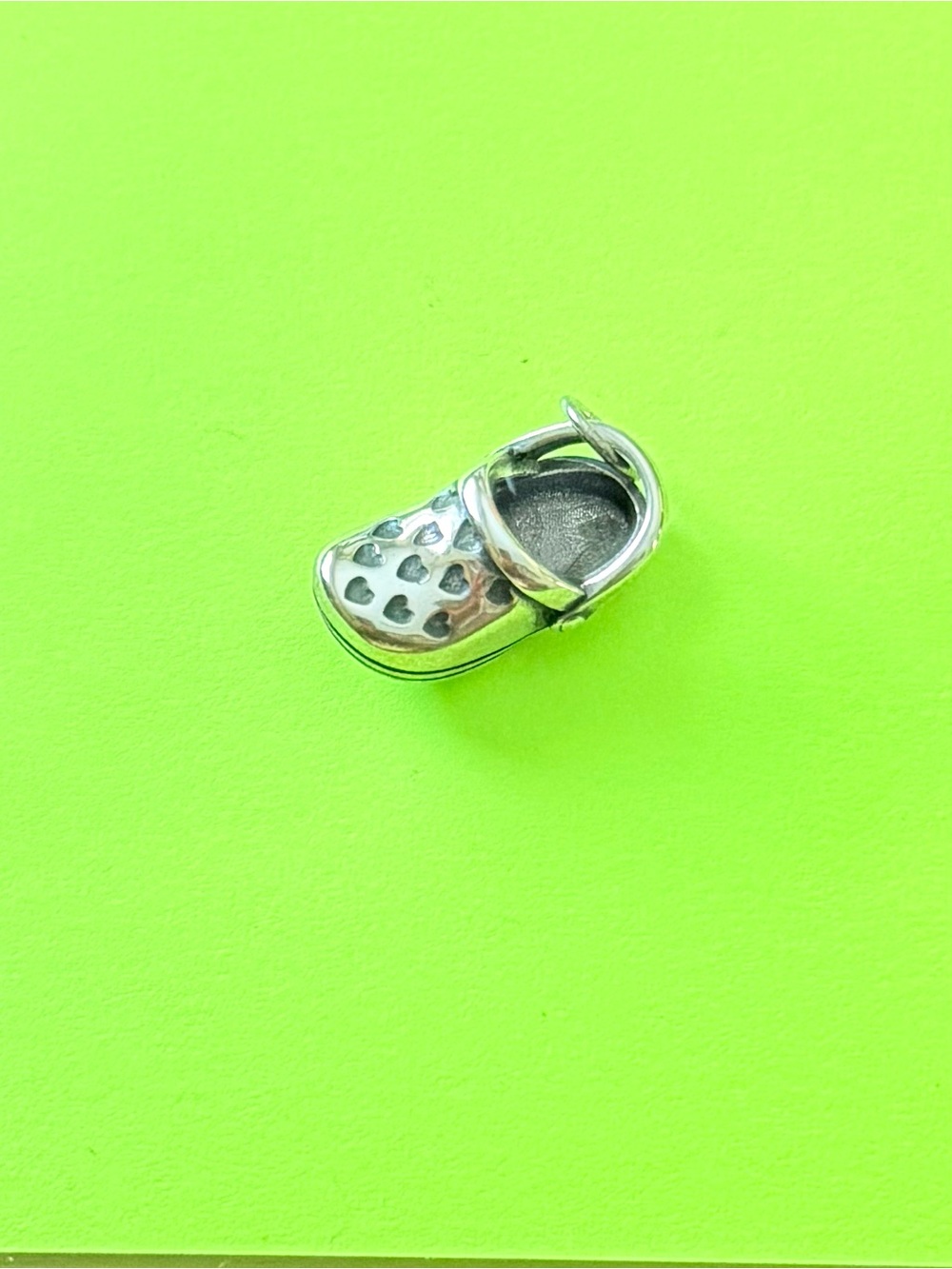 James Avery Croc Silver Heart Charm Shoe